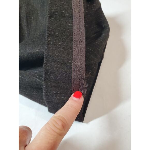 Loro Piana Italy Womens 42 Wool Pants Brown Trousers Wide Leg Crop Luxury - Picture 7 of 12